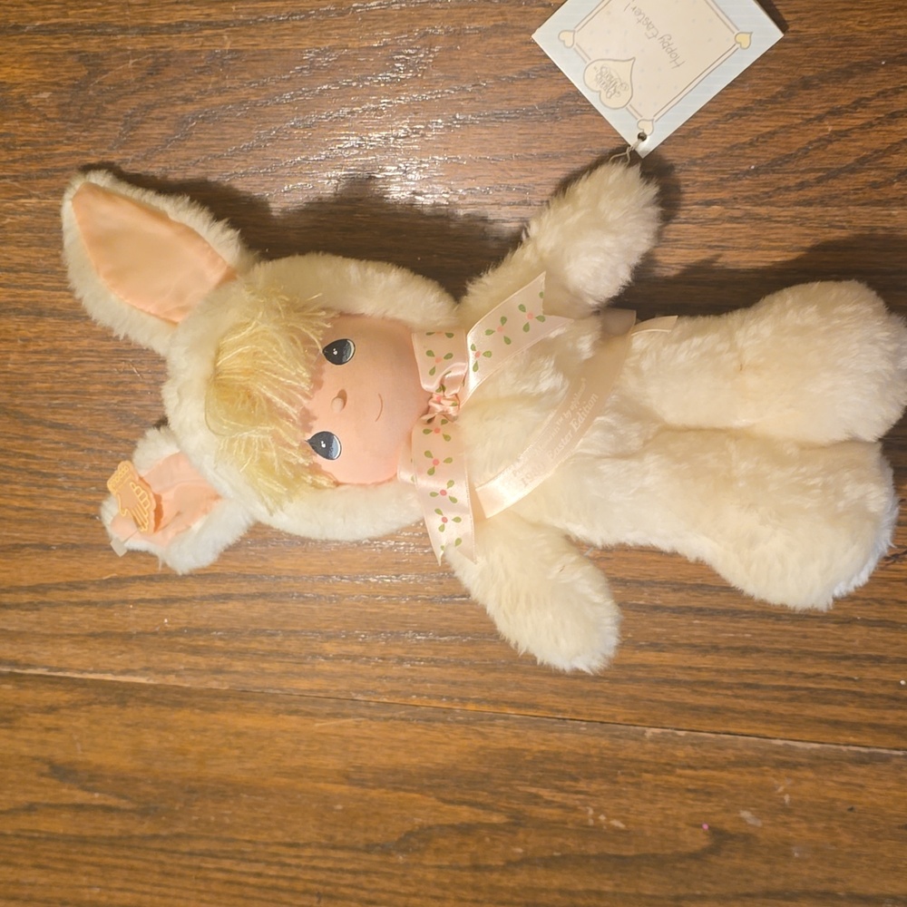 Vintage Precious Moments Plush Doll Honey Bunny Applause 1988 Plush Rabbit Ears
